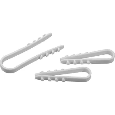 Дюбель-хомут 5-10мм нейлон белый (50шт)