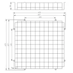 Решетка защитная SPO-BAR-650-650 из армированной стали для светильников 657х657х98 армстронг