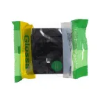 GLOSSA Розетка с заземлением со шторками с крышкой алюминий в сборе IP44