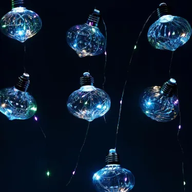 Светодиодная новогодняя гирлянда ЕGNIG - 80M нить Лампочки на батарейках 1,8 м мультиколор 80 microLED