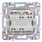 SKANDY Выключатель 1-клавишный перекрестный 10А SK-V03S серебряный IEK