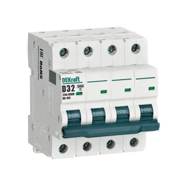 Выключатель автоматический 4P кривая D 32A 10кА ВА-105
