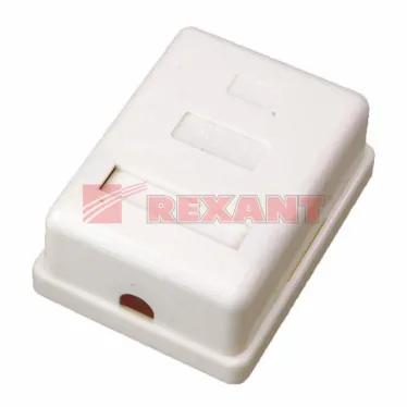 Розетка компьютерная внешняя. 1-порт RJ-45 (8P8C). FTP экраниров. категория 5e,