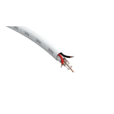 Кабель для аналогового видеонаблюдения ЭРА Simple KL-0.75-PVC КВК-В-2 +2x0.75 мм кв. бухта 200 метров. белый