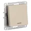 ATLASDESIGN переключатель одноклавишный с подсветкой, сх.6а, 10АХ, механизам, ПЕСОЧНЫЙ