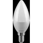 Лампа светодиодная LED 8вт E14 теплый матовая свеча