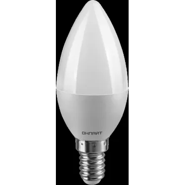 Лампа светодиодная LED 8вт E14 теплый матовая свеча