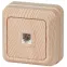 Розетка телефонная RJ11, ОУ, Quadro, сосна, 2-302-11