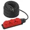 Удлинитель силовой UK-3e-3x1,5-30m-IP44(KG) с заземлением 3 розетки каучук 30м КГ 3х1,5мм2 IP44