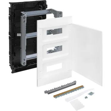 Practibox S Пластиковый щиток Встраиваемый (ЩРв-П) 3X12 Белая дверь