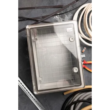 Бокс пластиковый с монтажной платой прозр. дверь 400х300х220 мм IP65 PROxima