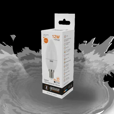 Лампа светодиодная LED 12 Вт 880 лм 3000К свеча теплый E14 AC 220В Elementary Gauss