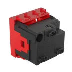 Avanti Розетка ''Красный квадрат'', 2P+E, с защитными шторками, 2 модульная