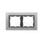 Рамка на 2 поста, S82N, нерж.сталь - графит (металл им.)