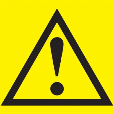 Знак безопасности 150х150мм Внимание. Опасность.