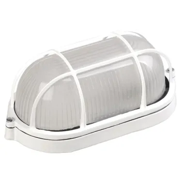 Светильник НПП1402 белый/овал с реш.60Вт IP54 IEK