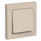 ATLASDESIGN выключатель одноклавишный, сх.1, 10АХ, в сборе, ПЕСОЧНЫЙ