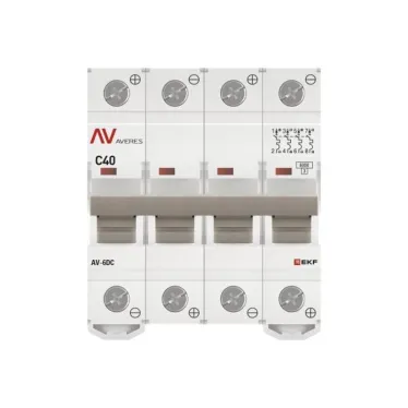 Выключатель автоматический AV-6 DC 4P 40A (C) 6kA AVERES