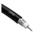 Кабель коаксиальный RG-6U 75 Ом CCS/(оплётка Al 64%) PE цвет чёрный 100м SIMPLE