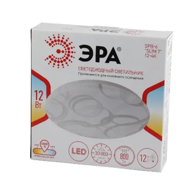 Светильник светодиодный бытовой SPB-6 Slim 7 12-4K 12Вт 4000K (20/240)