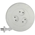 Удлинитель (белый) рулетка, без заземл, 2x0.75мм2, 3гн, 3м (10/600) UR-3-3 м-W