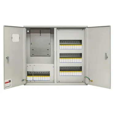 Щит учетно-распределительный навесной ЩРУн-3/48о IP31 двухдверный с окном 580х620х165