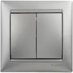 VALENA Рамка 1 пост горизонтальная алюминий