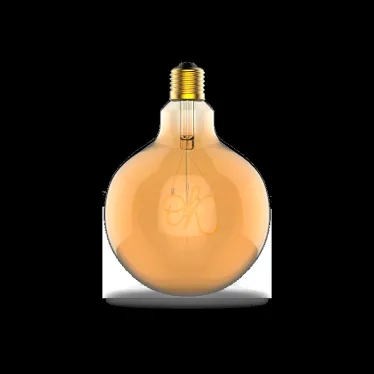 Лампа светодиодная филаментная LED 2.5 Вт 200 лм 2000К AC185-265В E27 шар G125 теплая золотистая колба Black Filament