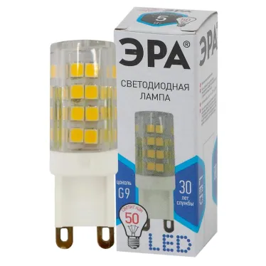 Лампы СВЕТОДИОДНЫЕ СТАНДАРТ LED JCD-5W-CER-840-G9 (диод, капсула, 5Вт, нейтр, G9)