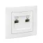 Валенсия розетка компьютерная RJ-45 2-местная белая