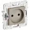 SKANDY Розетка без заземления без защитных шторок 10А SK-R02Sh шампань IEK