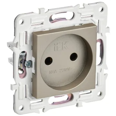 SKANDY Розетка без заземления без защитных шторок 10А SK-R02Sh шампань IEK