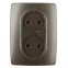 Розетка 2X2P, 16A-250В, Эра12, бронза, 12-2107-13