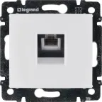 VALENA Розетка телефонная RJ11х1 в рамку белая