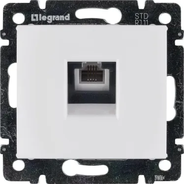 VALENA Розетка телефонная RJ11х1 в рамку белая