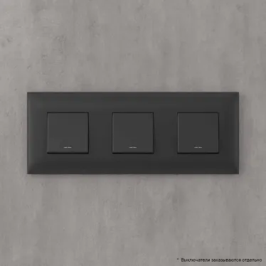 Avanti Рамка ARTLEBEDEV, , Черный матовый, 6 модулей