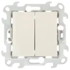 Выключатель двухклавишный Push@Go, слоновая кость