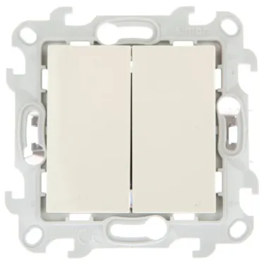 Выключатель двухклавишный Push@Go, слоновая кость