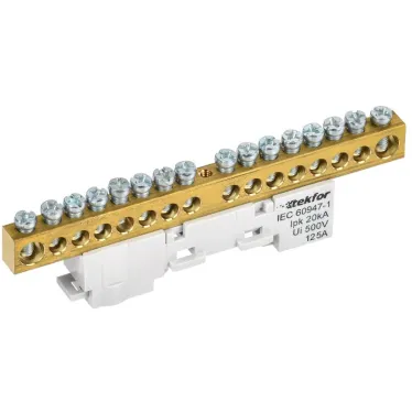 TEKFOR Шина L фаза неизолированная на универсальном держателе 8х12-16-Ср IEK