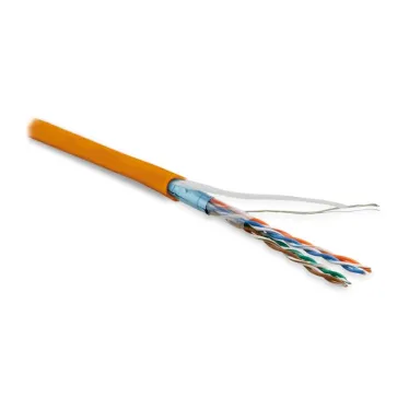 Витая пара F/UTP кат 5e 4 пары AWG26 patch IN LSZH нг(А)-HF оранжевый 100м