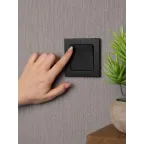 Стокгольм Механизм Выключателя 1-кл. проходного 10А в/к черный