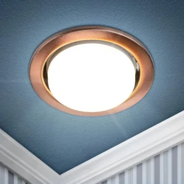 Светильник встраиваемый KL35 SC /1 (к) под лампу Gx53 220V 13W медь (80/1680)