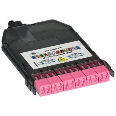 Кассета для кросса HD. OM4. MPO Female. 6xLC-Duplex (12 ОВ)