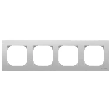 Рамка 4 поста SKY нержавеющая сталь