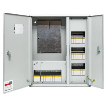 Щит учетно-распределительный навесной ЩРУн-3/30о IP31 двухдверный с окном 580х490х165