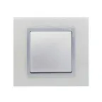 Рамка на 2 поста, S82N, сталь матовая - алюминий (металл)