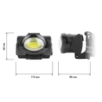 Фонарь налобный светодиодный на батарейках мощный яркий 3 режима черный, GB-601