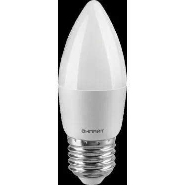 Лампа светодиодная LED 6вт E27 белый матовая свеча