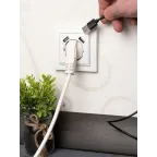 Розетка Минск 1-местная СП с заземлением 16А белая с защитными шторками с 2 USB 2,1А