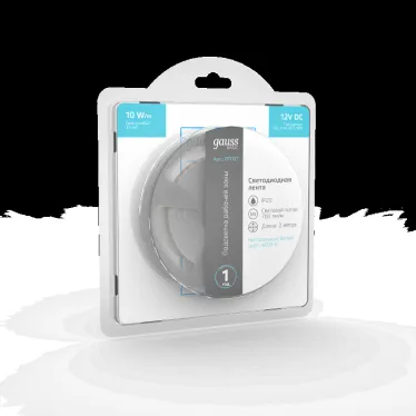 Лента светодиодная LED 2835/120-SMD 10 Вт/м 700 лм/м 4000К DC 12В IP20 8мм (блистер 2м) Basic Gauss